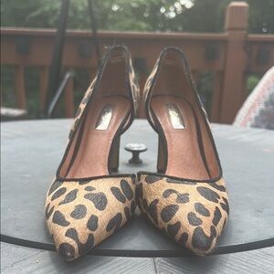 Halogen Brown and Black Heels Sleek Pointed Toe